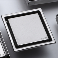 Promotion : Drain de sol carré en SUS304 pour salle de bain et douche, direct usine