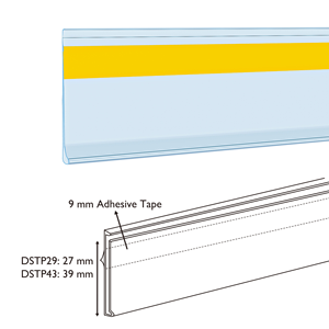 Supermarket Label Display <b>Strip</b> Shelf PVC <b>Plastic</b> Data <b>Strip</b> Holder - Product Image 1