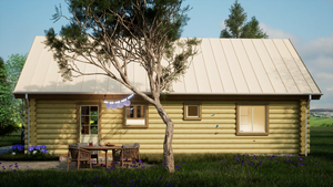 Cabaña <span class=keywords><strong>de</strong></span> <span class=keywords><strong>Madera</strong></span> Prefabricada Económica y Moderna con Altillo y Porche, 1266 Pies Cuadrados (36'x24'), Instalación Rápida para Uso como Villa - Product Image 3