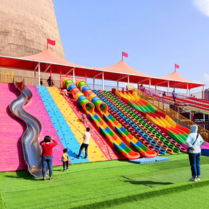 Soluzione Completa per Parco Giochi in Plastica: Sliding <span class=keywords><strong>World</strong></span> Combina Arrampicata, Scivolo e Attività di Osservazione, Struttura Singola per 30 Persone - Product Image 1