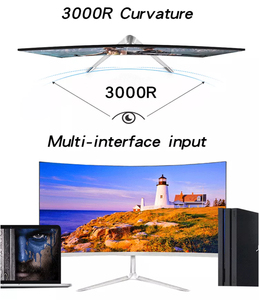 24 Inch Full HD 1080P Màn Hình Rộng LED Cong PC Văn Phòng Màn Hình Máy Tính <span class=keywords><strong>LCD</strong></span> Monitor Trắng 75Hz - Product Image 6