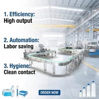 Monobloc automatique de rinçage, remplissage et bouchage d'eau pure à 9000~12000 bouteilles par heure pour bouteilles PET