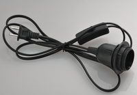 Support de lampe Ruyi E27, lampe de table, lampe sur pied, cordon avec interrupteur XL-303, prise à tête plate, plastique, garantie de 3 ans