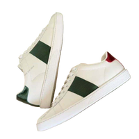 Chaussures de marche en cuir véritable blanc pour hommes et femmes, style designer, chaussures de sport plates, chaussures décontractées, baskets classiques à la mode