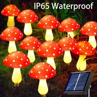 Guirlande lumineuse LED solaire en forme de champignon, étanche IP65, pour jardin extérieur, chemin, paysage, décoration de Noël et de fêtes