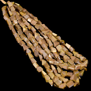 Wholesale Coated Caribbean <b>Moonstone</b> Beads with 16 Inches Length and Tumbled Shaped Cut Stone Style <b>Moonstone</b> Beads - Product Image 1