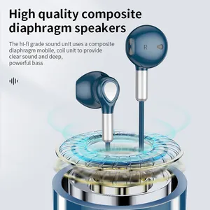 Wired Earphones Magnetic Earphones In-ear 1.2M Earphone High Quality 3.5mm For Iphone Headphones 3.5mm Mobile Headset