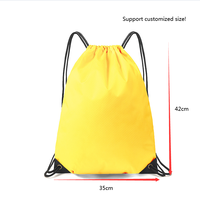 Sacs à dos à cordon 35x42cm en Ripstop Diamant avec coins renforcés en PU, corde en nylon épaisse, pour la gym, la plage, l'école, les festivals, 5 couleurs