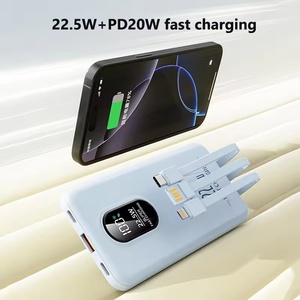 Nueva <span class=keywords><strong>Batería</strong></span> <span class=keywords><strong>Externa</strong></span> de 22.5W con Carga Ultra Rápida, 10000mAh Reales, Pantalla Digital y 2 Cables Integrados - Product Image 4