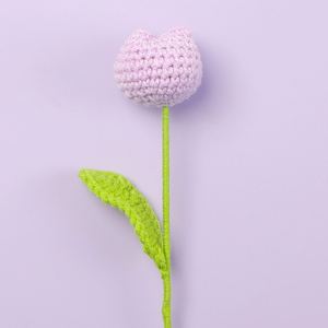 Flores de Tulipán Artificiales Tejidas a Crochet, Flores de Hilo Tejido a Mano, Regalos para el Día de la Madre y San Valentín - Product Image 3
