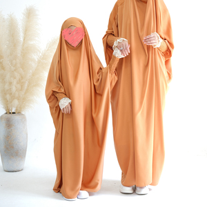 Abaya <span class=keywords><strong>pour</strong></span> enfants Loriya EID, vente flash, 4 tailles, manches élastiques en satin, abaya de prière, <span class=keywords><strong>jilbab</strong></span> <span class=keywords><strong>pour</strong></span> filles, robe musulmane avec hijab - Product Image 4
