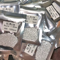 Prix ​​moins cher Zircone cubique Pierre précieuse en vrac en gros 1-3 mm Couleur blanche Ronde Pierre CZ Zircone cubique Pierre précieuse 1000 pièces/paquet