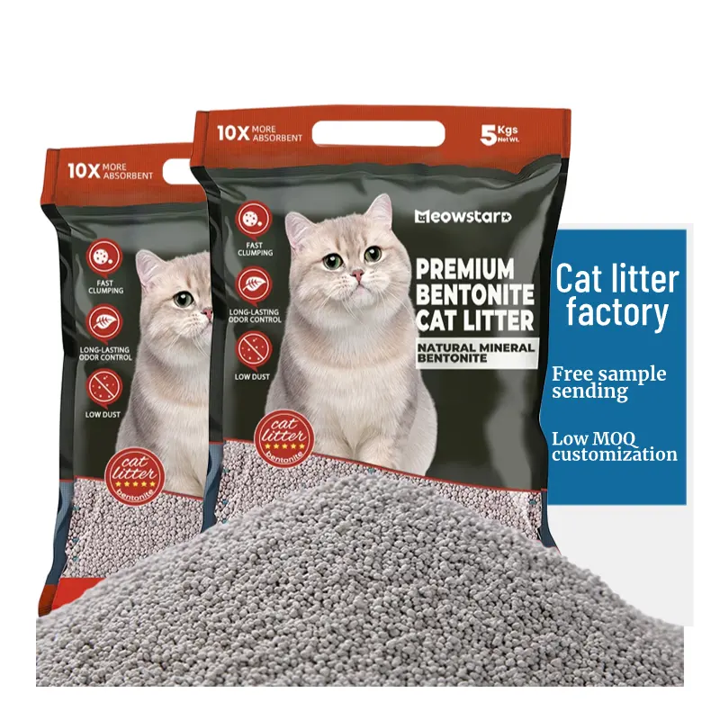 2023 Top Selling High-quality Fast Agglomeration Lock The Odor Bentonite Sand Cat Litter Clumping Bentonite