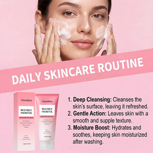 Nettoyant visage exfoliant doux OEM/ODM, nettoyage en profondeur, peau lisse, rafraîchissant, hydratant, soin du visage quotidien - Product Image 5