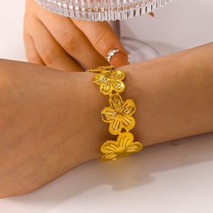 Pulseras y Brazaletes de Moda de Acero Inoxidable con Baño de Oro PVD de Alto Brillo, Antialérgicos, al por Mayor - Product Image 5