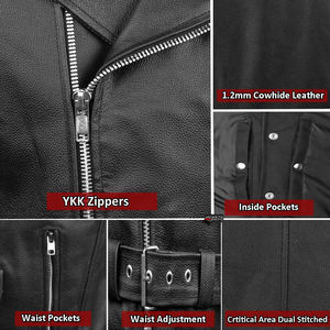 Chaleco de Invierno para Hombre, de Alta Calidad, 100% Cuero, Servicio OEM, el Mejor Estilo, Logotipo Personalizado Profesional, Casual, Cálido, Impermeable y Transpirable - Product Image 4