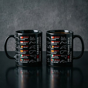 Taza de Cerámica Negra con Mapas de Circuitos de Fórmula 1 2026, Calendario del Gran Premio, con Fechas, Regalo Perfecto para Fanáticos de F1 - Product Image 6