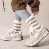 Chaussettes de sport en coton personnalisées pour jeunes, enfants et hommes, avec bordure automne, sans minimum de commande, design brodé jacquard, à la mode