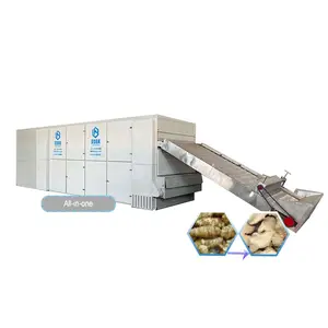 Industrial Continuous Commercial Garlic Onion Ginger TurmericDryer Mesh Belt Dehydrator Agricultural Product Drying Machine