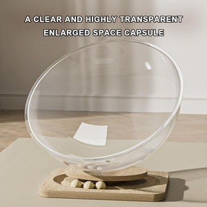 Bunnyhi Mw020 Bán Buôn Giường Vật Nuôi Acrylic Ice Nest Trong Suốt Bán Cầu Mèo Tổ Bán Kín Không Gian Viên Nang Mèo Giường Mèo Đồ Chơi - Product Image 2