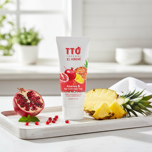 Crème pour les mains hydratante et nourrissante légère TTO, parfum ananas, beurre de karité, vitamine E, huile de pépins de grenade, 50 ml - Product Image 3