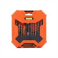 RISING Kit de 50 forets hélicoïdaux en carbure HSS fabriqués en Chine - Changement rapide pour le perçage du métal, du béton et de la maçonnerie
