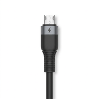 Câble de charge Micro USB noir, USB-A vers Micro USB, pour smartphone Android, tablette, batterie externe, voiture, maison, bureau, voyage