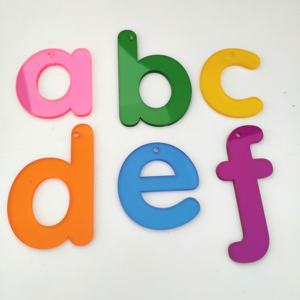 Letras y números acrílicos sin ftalato virgen 100% con servicio de corte para el aprendizaje del alfabeto en el aula de educación temprana - Product Image 1
