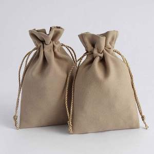 Ulikeke Custom Logo Gold Hot Stamping Gift Package Velvet Pouch Jewelry Bag - Product Image 1