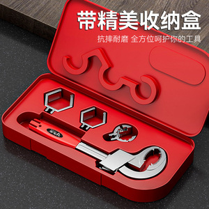 Llave de doble propósito con mandíbula dentada ajustable, mango antideslizante de aleación de aluminio para reparación de grifos de cocina y baño - Product Image 3