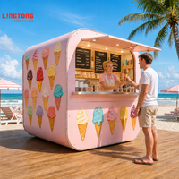 Tente capsule modulaire gonflable avec structure en aluminium et bâche en PVC pour kiosque à crème glacée extérieur quatre saisons et commerce de détail saisonnier