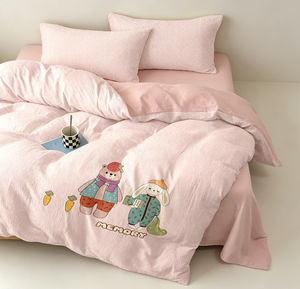 Coperta trapuntata - Orsetto e Coniglietto Amici - Product Image 3