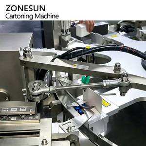 ZONESUN ZS-MSZH10 Automatic Vertical Vial Glass Bottle Folding Box <b>Sealing</b> Packaging Cartoning Machine with Leaflet Insertion - Product Image 5