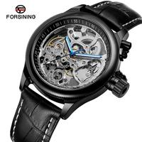 Montres Mécaniques Automatiques de Sport FORSINING Homme en Cuir Personnalisé, Mode Décontractée 2023