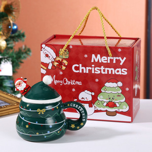 แก้วมักสุดสร้างสรรค์แนวเรโทรสำหรับเทศกาลคริสต์มาสขนาด13*7ซม. สีแดง - Product Image 5