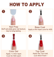 Ensemble de vernis à ongles en gel Couleurs Pastel Girly Sparkle Glitter Macaroon Bright Manucure Kit pour Filles Femmes avec Base Top Coat