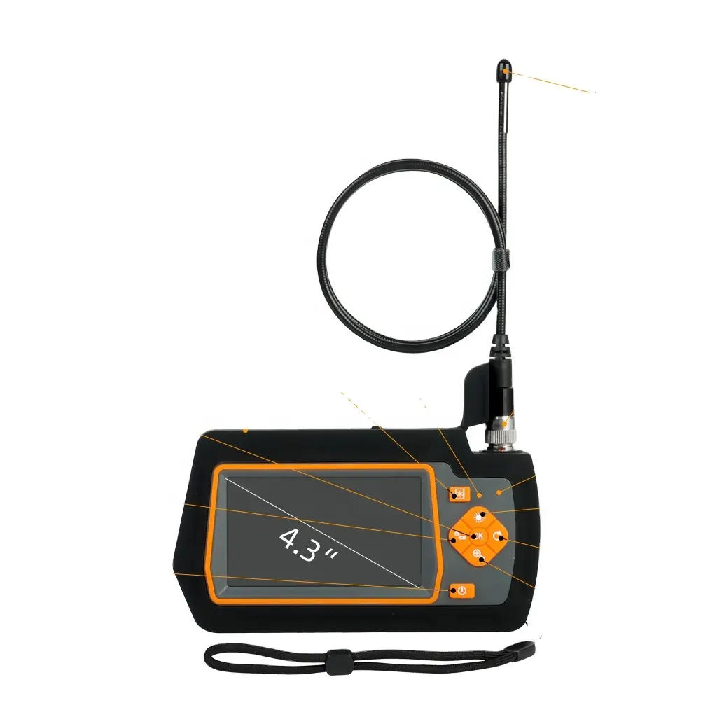 LCD Color Screen Dual Lens Industrial endoscope Camera IP67 1080P 4.3 Inch