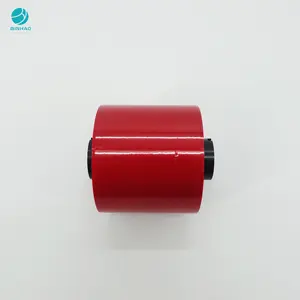 एफएमसीजी उत्पाद पैकेज के लिए 20000M सिंगल साइड गोंद चिपकने वाला ठोस लाल टियर टेप