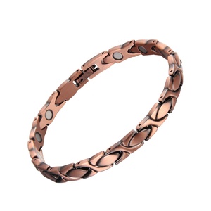 Vintage Geometric Fashion Fancy Chain <b>Copper</b> Magnet <b>Bracelets</b> Women's Party Gift Jewelry Trendy Adjustable Clasp 2025 New Design - Product Image 1