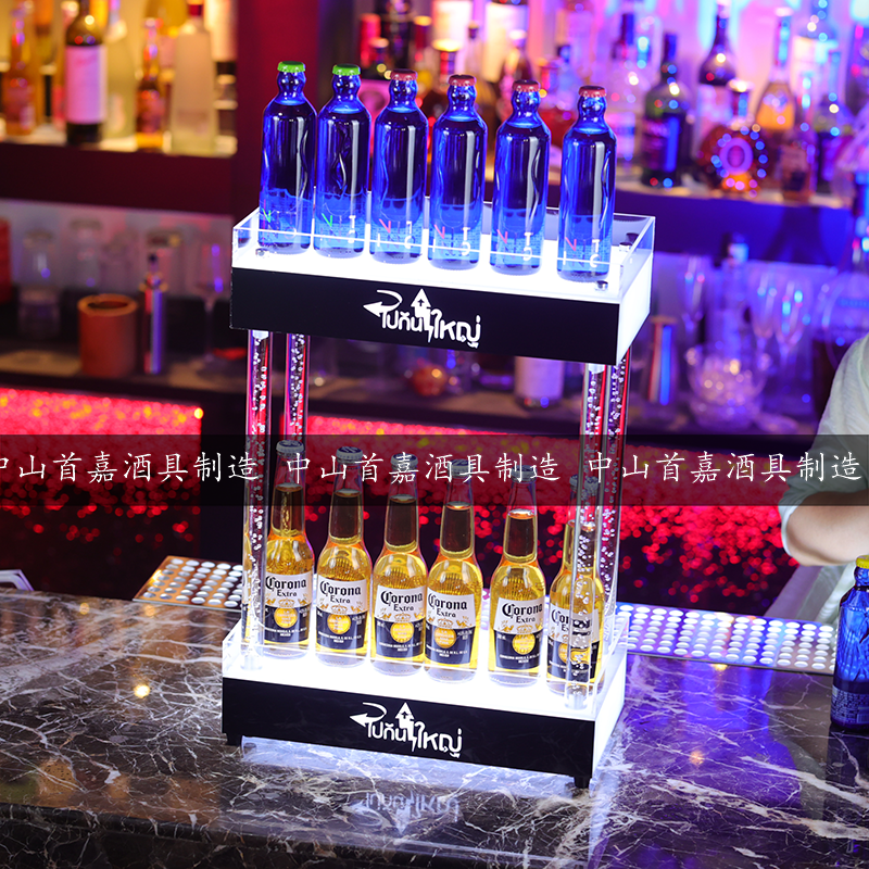 Support à vin acrylique double couche