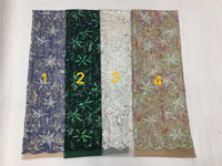 Tissu de mariée de mariage indien broderie paillettes tissu de dentelle ivoire avec paillettes tissu de dentelle de broderie paillettes ivoire