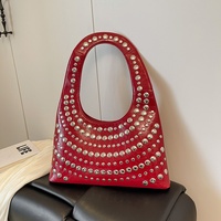 Nouveau sac à main coréen tendance avec rivets, style rétro, sac à bandoulière unique en écaille de tortue et sequins, sac souple