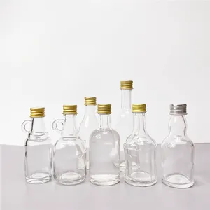 50ml Luxury small glass wine bottle with corks for Liquor juice vodka