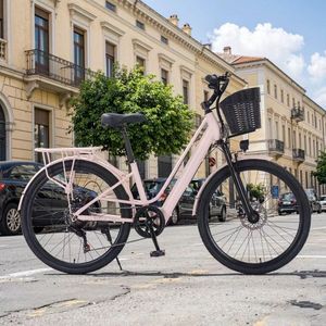 จักรยานไฟฟ้าสำหรับผู้ใหญ่ รุ่น City Bike แบตเตอรี่ลิเธียม 36V10ah มอเตอร์ฮับหลัง 7 สปีด เบรกดิสก์ เหมาะสำหรับการเดินทางในเมือง - Product Image 5