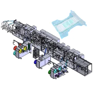 Línea de producción de pañales para bebés, máquina para hacer pañales