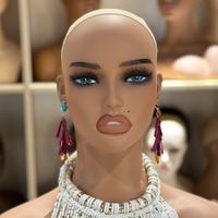 Tête de Mannequin Femme Réaliste avec Épaules pour Perruque, Chapeaux et Bijoux
