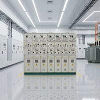 Unité de distribution annulaire compacte industrielle extérieure (RMU) 12 kV, isolée au gaz SF6, 630 A, modulaire, encastrée dans un boîtier métallique, indice de protection IP67, pour l'alimentation électrique