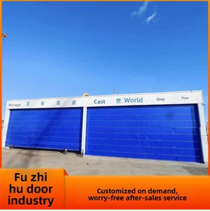 <span class=keywords><strong>Porte</strong></span> industrielle flexible à grande vitesse en tissu PVC, <span class=keywords><strong>porte</strong></span> à enroulement rapide pour entrepôt, usine, usage intensif - Product Image 5