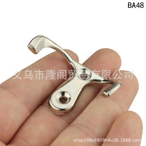 Ba48 Zinc Alloy Double Hook Wall Mounted Coat And Cap Hook For Cabinet Door Or Wall Use White C31 - Product Image 2