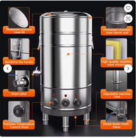 Dawit – Chaudière à vapeur commerciale robuste 100L/150L pour lait de soja, cuiseur à nouilles et réchaud de maintien au chaud